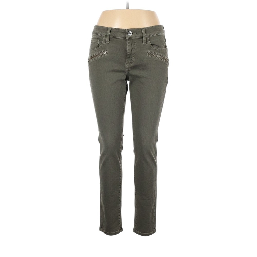 Rock & Republic Skinny Pants Olive Green Zipper Kashmiere - 10